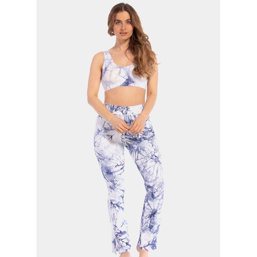 Magic Bodyfashion Tie-Dye Flared Pants Tie-Dye Blue S