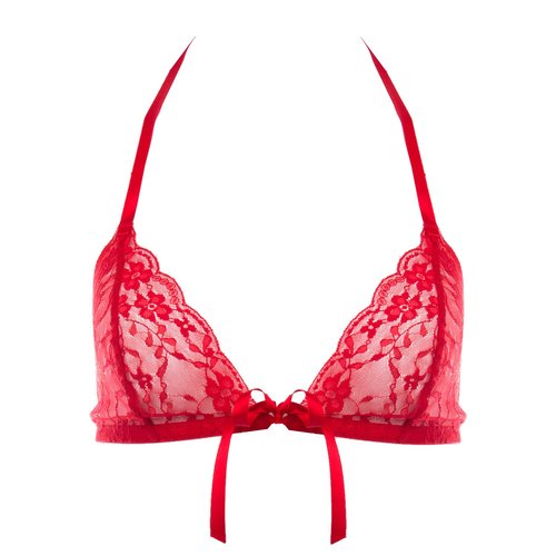 Diamor Set (Triangel-BH, String ouvert, Handstulpe) Gre onesize, Farbe Rot